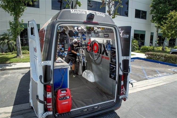 Velofix franchisee Mark Bierotte works the greater Pasadena, Calif. area