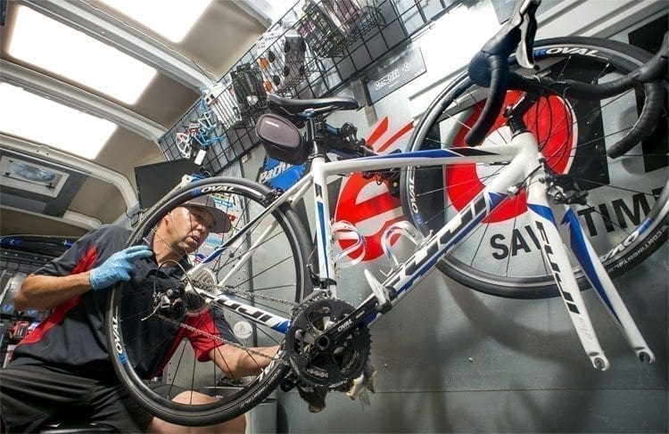 Velofix franchisee Mark Bierotte works the greater Pasadena, Calif. area