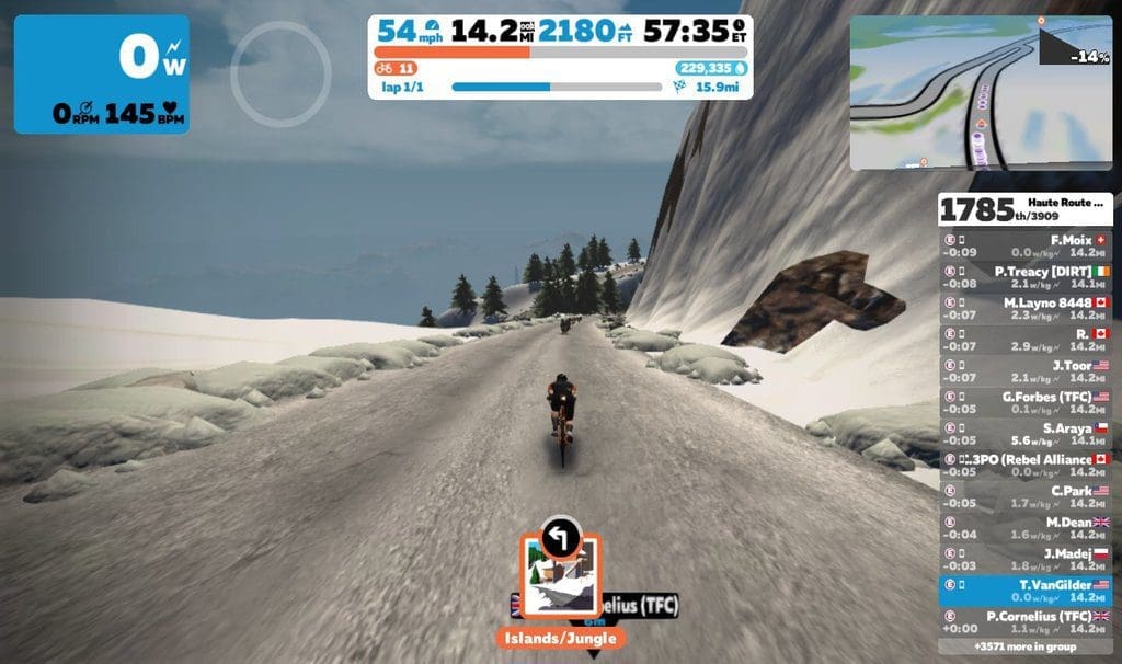 Virtual Haute Route Stage 1