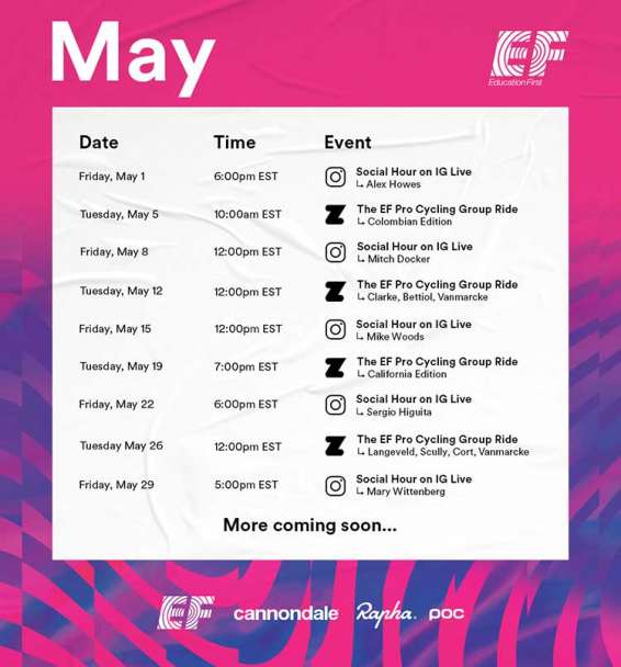 EF Pro Cycling Virtual Rides