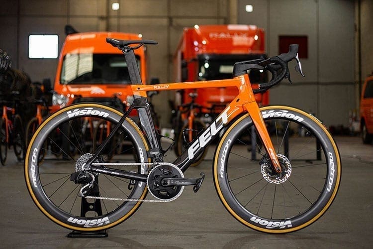 Rally Cycling 2021 Felt AR and FR team bikes