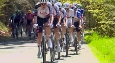 Watch the racing action from the 2026 Liège Bastogne Liège pro men's and women's races showcasing wins by Vollering and Pocacar.