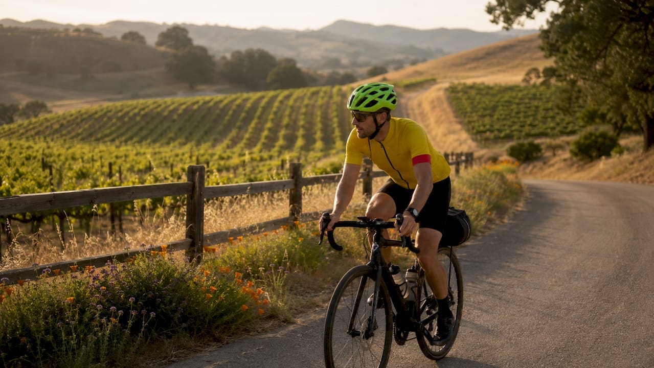 Explore diverse California cycling route examples, from coastal paths to mountain trails. Perfect for all skill levels and goals!